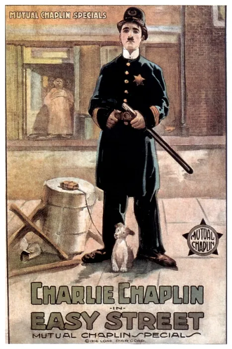Framed Print : EASY STREET, Charlie Chaplin, 1917 Framed Print : EASY STREET, Charlie Chaplin, 1917