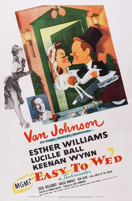 Framed Print : EASY TO WED, US poster art, Lucille Ball, Keenan Wynn, Esther Williams, Van Johnson, 1946
