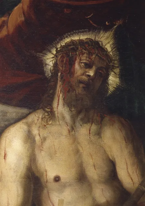 Framed Print : Ecce homo, by Jacopo Robusti also known as Tintoretto, 1566 - 1567, 16th century, oil on canvas - Italy, Veneto, Venice, Confraternity of the Scuola Grande di San Rocco. Detail Framed Print : Ecce homo, by Jacopo Robusti also known as Tintoretto, 1566 - 1567, 16th century, oil on canvas - Italy, Veneto, Venice, Confraternity of the Scuola Grande di San Rocco. Detail