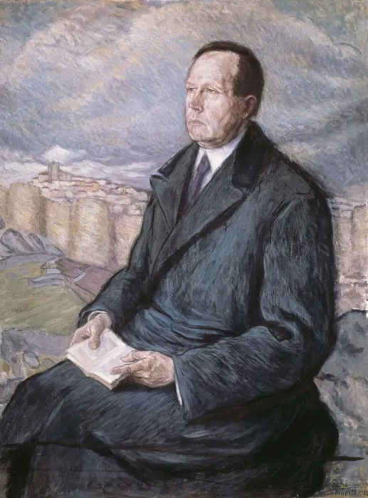 Framed Print : ECHEVARRIA Y ZURICALDAY, Juan de (1875-1931). Portrait of Azorn. 1922. Oil on canvas. AISA / Everett Collection**US SALES ONLY**