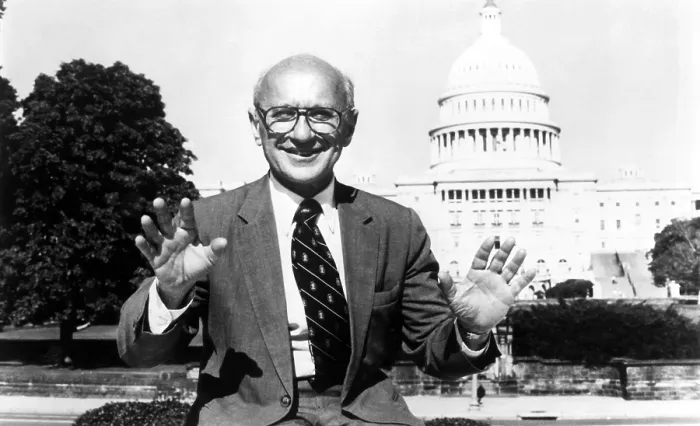 Framed Print : Economist Milton Friedman, 1980. Courtesy: CSU Archives / Everett Collection