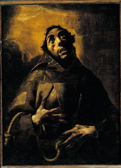 Framed Print : The Ecstasy of St Francis, by Pier Francesco Mazzucchelli known as Morazzone, 1608 - 1610 about, 17th Century, oil on canvas, cm 99 x 75 - Italy, Lombardy, Milan