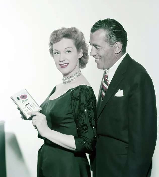 Framed Print : THE ED SULLIVAN SHOW, (aka THE TOAST OF THE TOWN), from left: Rise Stevens, Ed Sullivan, (publicity still for Season 7, episode 740, aired June 20, 1954), 1948-1971