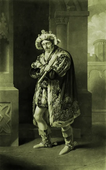 Framed Print : Edmund Kean (1789-1833), English actor, in Shakespeare's RICHJARD III, Act IV, Scene 4. Kean was renowned for his portrayal of villains. 1814