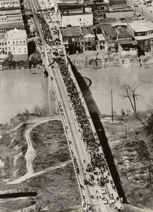 Framed Print : Edmund Pettus Bridge in Selma Alabama. The Bridge became the symbol as well as a battle ground between protestors and Alabama police in March 1965