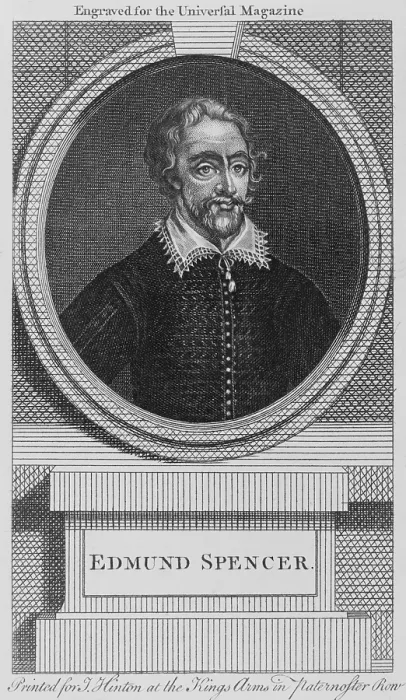 Framed Print : Edmund Spenser (1552-1599) English poet of THE FAERIE QUEENE, published in twelve books starting in 1590