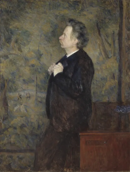 Framed Print : Edvard Grieg, Swedish Composer, 1892, by Eik Werenskiold, Norwegian realist painting, oil on canvas Framed Print : Edvard Grieg, Swedish Composer, 1892, by Eik Werenskiold, Norwegian realist painting, oil on canvas