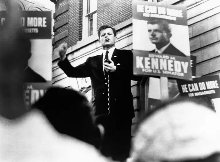 Framed Print : Edward Kennedy, running for the US Senate, 1962, Courtesy: CSU Archives / Everett Collection
