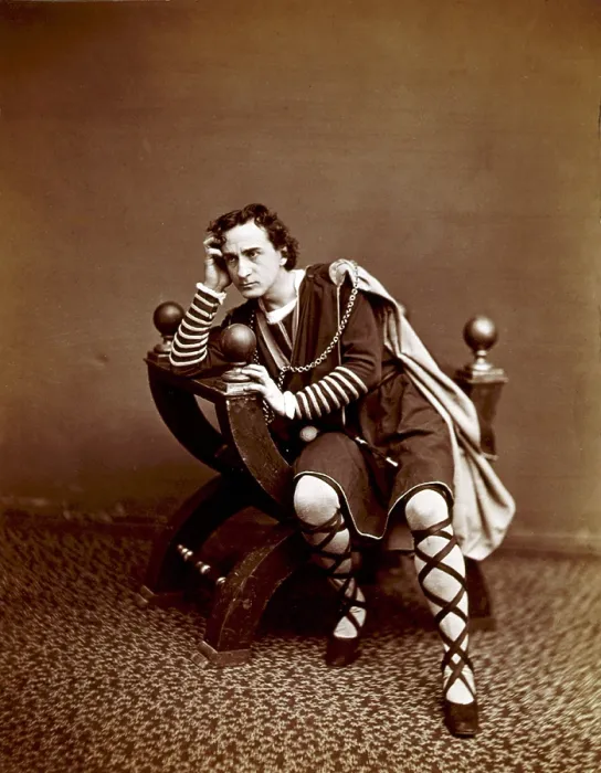 Framed Print : Edwin Booth (1833-1893), American actor, in costume as Hamlet. Photo by J. Guerney, ca. 1870 Framed Print : Edwin Booth (1833-1893), American actor, in costume as Hamlet. Photo by J. Guerney, ca. 1870