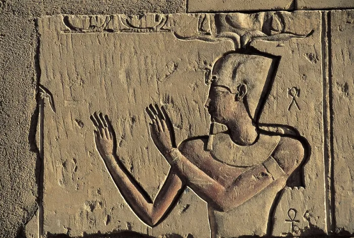 Framed Print : EGYPT. Aswan. Elephantinte Island. Depiction of a god. Egyptian art. Relief. AISA / Everett Collection**US SALES ONLY** Framed Print : EGYPT. Aswan. Elephantinte Island. Depiction of a god. Egyptian art. Relief. AISA / Everett Collection**US SALES ONLY**