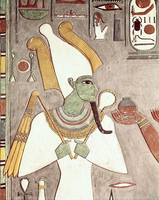 Framed Print : EGYPT. Dayr al-Bahri. Valley of the Kings. Tomb of Horemheb. The god Osiris. Egyptian art. New Kingdom. Fresco. AISA / Everett Collection**US SALES ONLY**