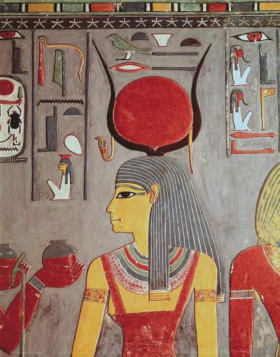 Framed Print : EGYPT. Dayr al-Bahri. Valley of the Kings. Tomb of Horemheb. Goddess Hathor. Egyptian art. New Kingdom. Fresco. - BeBa / Iberfoto / Everett Collection (209190)**US SALES ONLY**