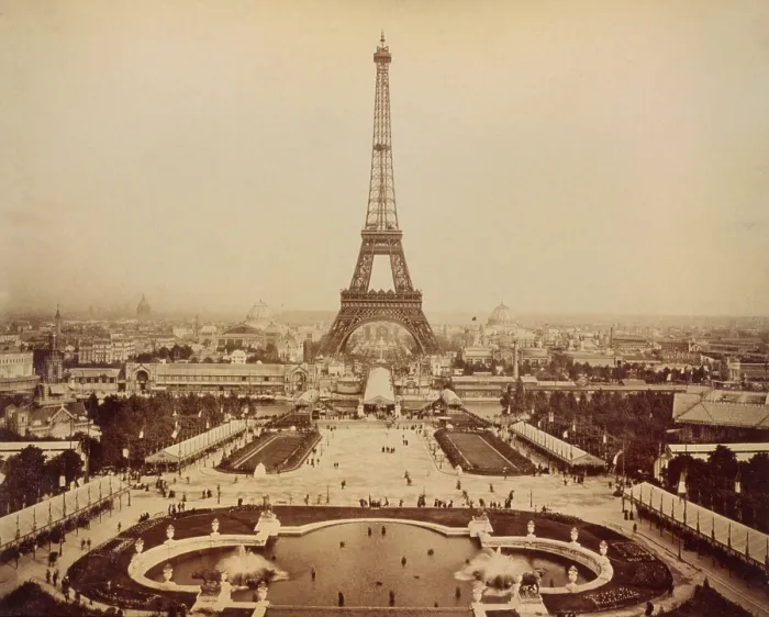 Framed Print : Eiffel Tower and Champ de Mars seen from Trocadero Palace, Paris Exposition, 1889