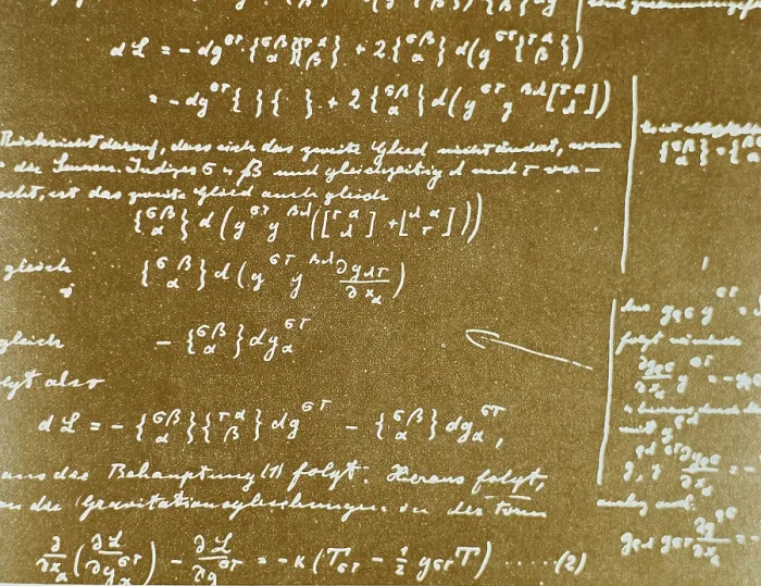 Framed Print : EINSTEIN, Albert (1879-1955). German physicist and mathematician, Nobel Prize in 1921. Extract of a manuscript. AISA / Everett Collection**US SALES ONLY**