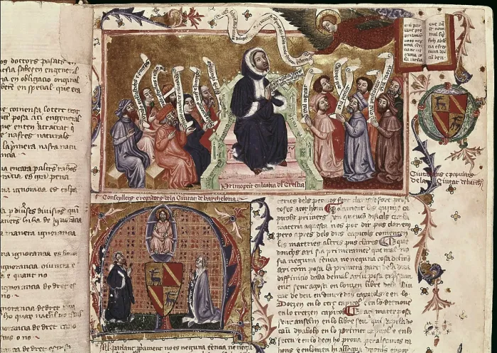 Framed Print : EIXIMENIS, Francesc (1327-1409). 'Lo Cresti' (The Christian). Third Book, where the evil and the sin are analyzed