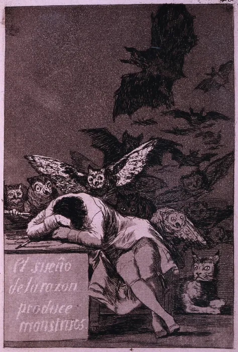 Framed Print : El Sueno De La Razon Produce Monstros, by Francisco Goya (1746-1828), 1868 Framed Print : El Sueno De La Razon Produce Monstros, by Francisco Goya (1746-1828), 1868