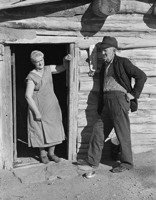 Framed Print : Elderly farmer couple on relief. Mr. and Mrs. O'Brien were drought victims in Williams County North Dakota. Oct. 1937 Framed Print : Elderly farmer couple on relief. Mr. and Mrs. O'Brien were drought victims in Williams County North Dakota. Oct. 1937