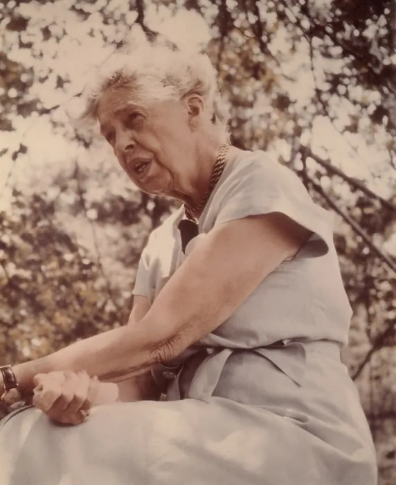 Framed Print : Eleanor Roosevelt. Color portrait taken around 1960. (BSLOC_2013_6_75)