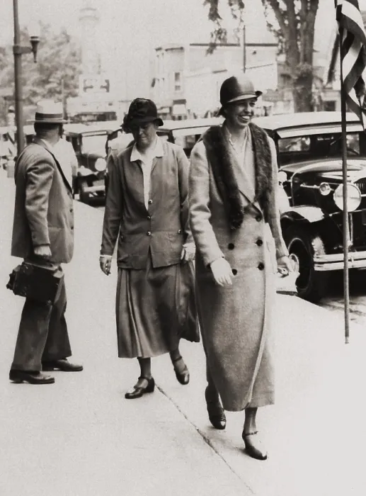 Framed Print : Eleanor Roosevelt with Nancy Cook during FDR's campaign for NYS Governor. 1928 or 1930