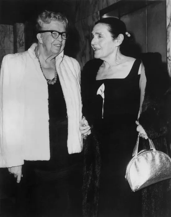 Framed Print : Eleanor Roosevelt and novelist Fannie Hurst. 1962 Framed Print : Eleanor Roosevelt and novelist Fannie Hurst. 1962