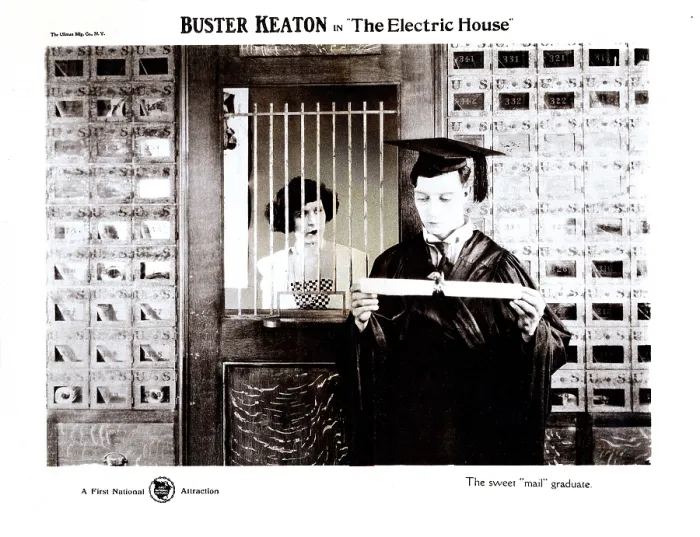 Framed Print : THE ELECTRIC HOUSE, US lobbycard, Buster Keaton, 1922 Framed Print : THE ELECTRIC HOUSE, US lobbycard, Buster Keaton, 1922