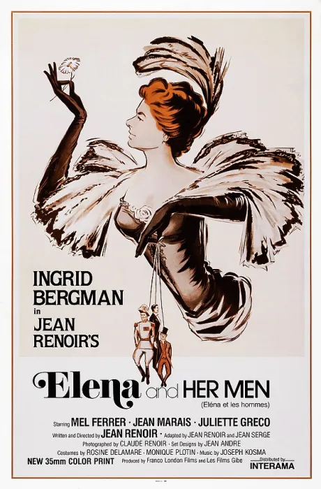 Framed Print : ELENA AND HER MEN, US poster art, Ingrid Bergman, 1956