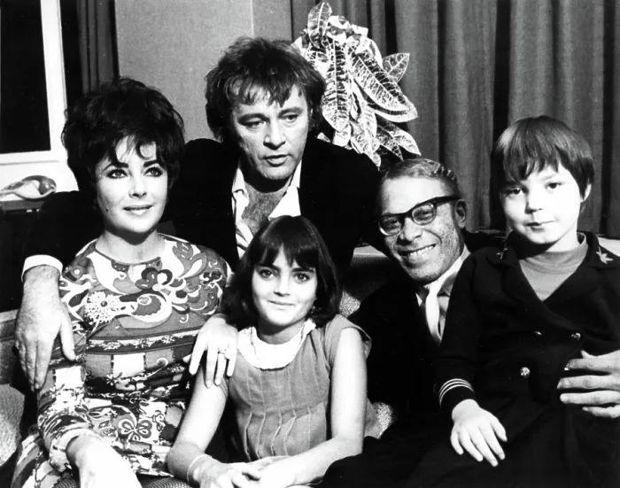 Framed Print : Elizabeth Taylor, Richard Burton, Liza Todd on the set of CANDY, 1968. Courtesy: CSU Archives  /  Everett Collection