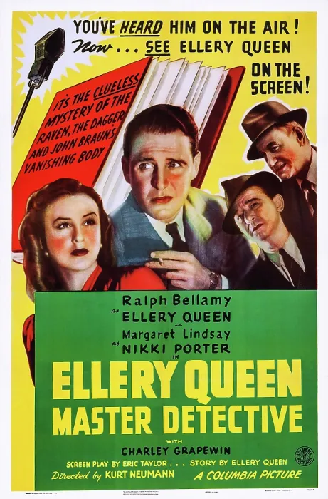 Framed Print : ELLERY QUEEN, MASTER DETECTIVE, US poster art, first three from left: Margaret Lindsay, Ralph Bellamy, James Burke, 1940 Framed Print : ELLERY QUEEN, MASTER DETECTIVE, US poster art, first three from left: Margaret Lindsay, Ralph Bellamy, James Burke, 1940