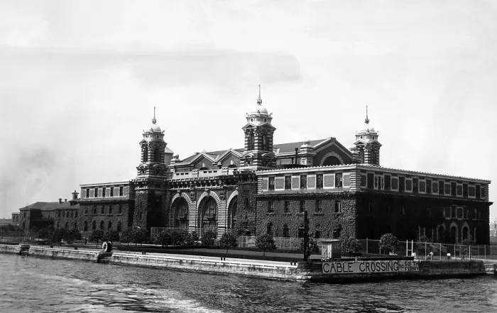 Framed Print : Ellis Island, after immigration processing ended. New York City, circa 1947. Courtesy: CSU Archives / Everett Collection