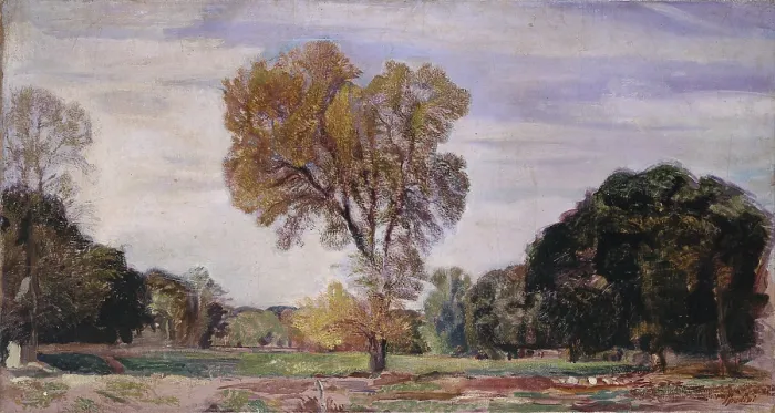 Framed Print : Elm and live oaks (Olmo ed elci), by Armando Spadini, 1920, 20th Century, oil on canvas - Private Collection. Whole artwork view Framed Print : Elm and live oaks (Olmo ed elci), by Armando Spadini, 1920, 20th Century, oil on canvas - Private Collection. Whole artwork view