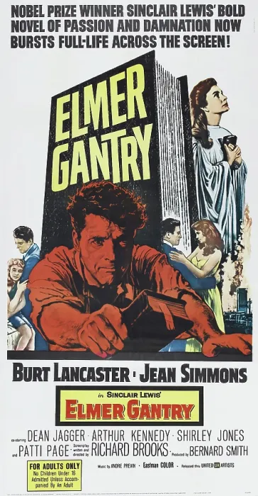 Framed Print : ELMER GANTRY, US poster art, center: Burt Lancaster; top right: Jean Simmons, 1960 Framed Print : ELMER GANTRY, US poster art, center: Burt Lancaster; top right: Jean Simmons, 1960