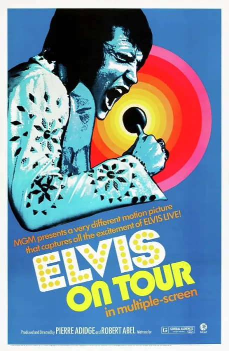 Framed Print : ELVIS ON TOUR, Elvis Presley on US poster art, 1972 Framed Print : ELVIS ON TOUR, Elvis Presley on US poster art, 1972