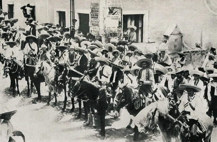 Framed Print : Emiliano Zapata with his brother Eufemio and his followers. AISA / Everett Collection**US SALES ONLY**