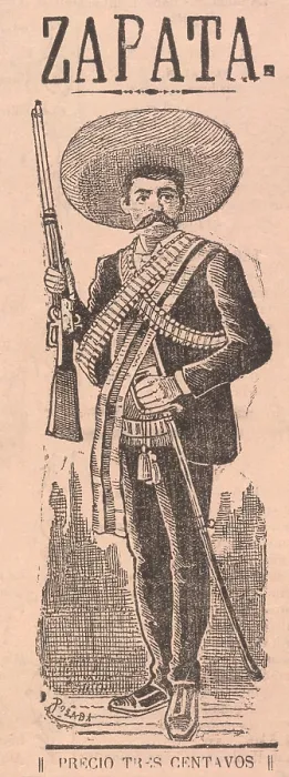 Framed Print : Emiliano Zapata, Mexican Revolutionary of southern state of Morelos. 1914 woodcut from a broadside (BSLOC_2016_13_82.jpg )
