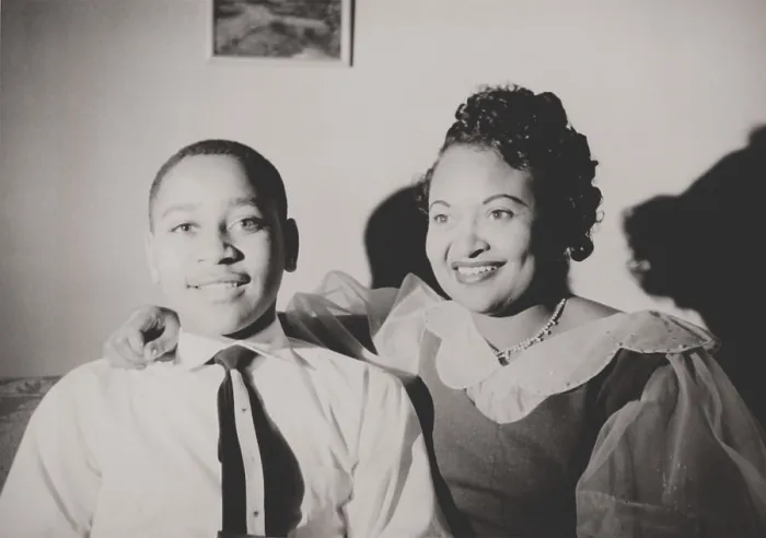 Framed Print : Emmett Till with his mother, Mamie Bradley, ca. 1950 Framed Print : Emmett Till with his mother, Mamie Bradley, ca. 1950
