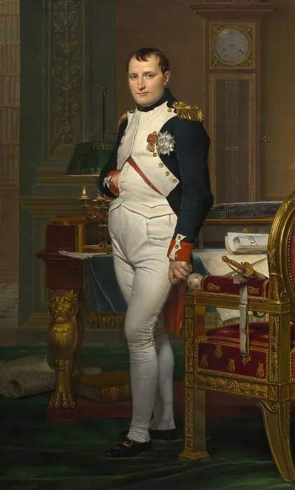 Framed Print : Emperor Napoleon in His Study at the Tuileries, by Jacques-Louis David, 1812, French painting, oil on canvas