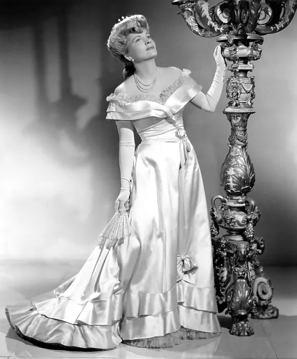 Framed Print : THE EMPEROR WALTZ, Joan Fontaine (in a gown by Edith Head), 1948 Framed Print : THE EMPEROR WALTZ, Joan Fontaine (in a gown by Edith Head), 1948