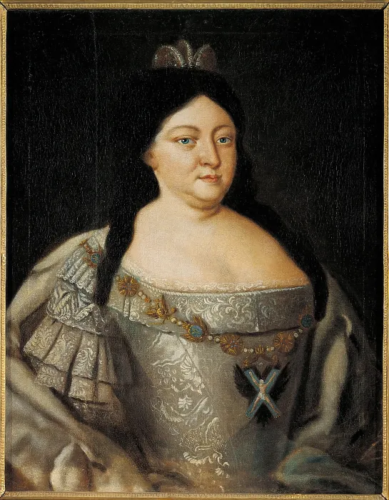 Framed Print : Empress Anna Ioannovna, by Anonymous artist, 1730 about, 18th Century, oil on canvas, cm 82, 5 x 67, 5 - Russia, Moscow, State Historical Museum