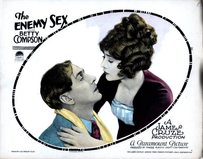 Framed Print : THE ENEMY SEX, from left, Percy Marmont, Betty Compson, 1924