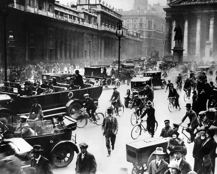 Framed Print : English General Strike. Londoners, in front of the Bank of England, getting to work by car, bicycle, and foot. May 4-13, 1926. (CSU_ALPHA_1578) CSU Archives / Everett Collection Framed Print : English General Strike. Londoners, in front of the Bank of England, getting to work by car, bicycle, and foot. May 4-13, 1926. (CSU_ALPHA_1578) CSU Archives / Everett Collection