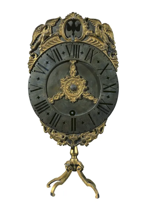Framed Print : English 'lantern clock' (18th c.). Baroque art. Jewelry. FRANCE. Besanon. Museum of Fine Arts and Archaeology. Proc: UNITED KINGDOM. ENGLAND Framed Print : English 'lantern clock' (18th c.). Baroque art. Jewelry. FRANCE. Besanon. Museum of Fine Arts and Archaeology. Proc: UNITED KINGDOM. ENGLAND