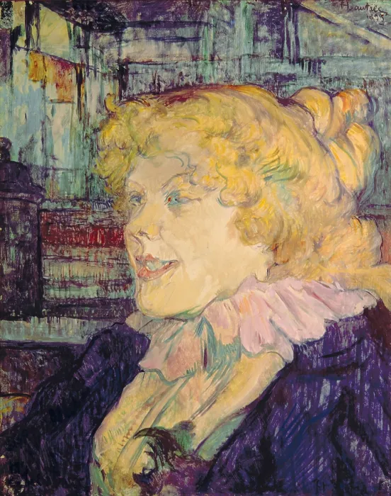 Framed Print : The Englishwoman of the Star at Le Havre (L'Anglaise du Star du Le Havre), by Henri de Toulouse-Lautrec, 1899, 19th Century, oil on board, 41 x 32, 8 cm - France