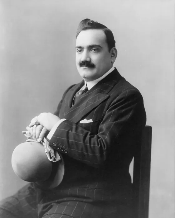 Framed Print : Enrico Caruso (1873-1921), Italian operatic tenor and international celebrity in 1907