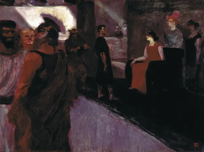 Framed Print : Enthroned Messalina, by Henri de Toulouse Lautrec, 1900 - 1901, 20th Century, oil on canvas, 46 x 61 cm - France, Albi, Toulouse-Lautrec Museum. Whole artwork view Framed Print : Enthroned Messalina, by Henri de Toulouse Lautrec, 1900 - 1901, 20th Century, oil on canvas, 46 x 61 cm - France, Albi, Toulouse-Lautrec Museum. Whole artwork view