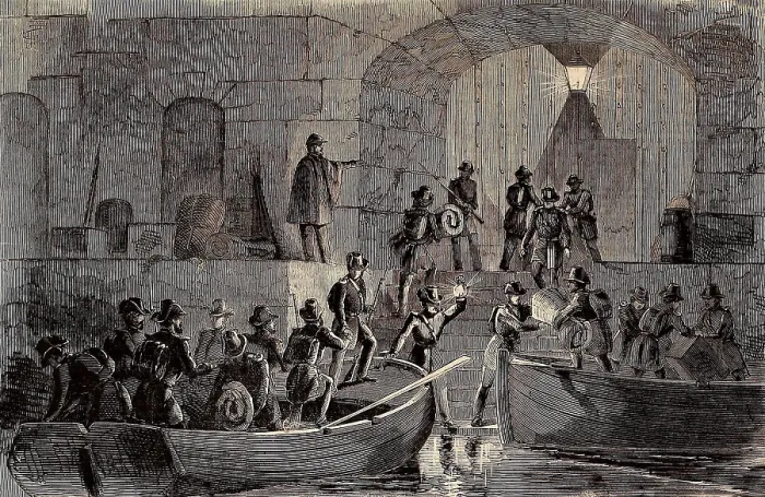 Framed Print : Entry of Major Anderson's command into Fort Sumter at night on Dec. 26, 1860. He secretly relocated 127 soldiers of the 1st U.S