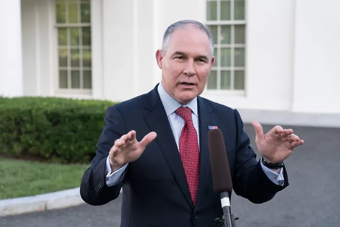 Framed Print : Environmental Protection Agency Administrator, Scott Pruitt, July 25, 2017. At the EPA, Pruitt has rescinded environmental regulation of previous administrations