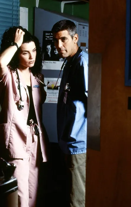Framed Print : ER, (aka E.R.), from left, Julianna Margulies, George Clooney, 1994-2009 (ca. 1997 photo)