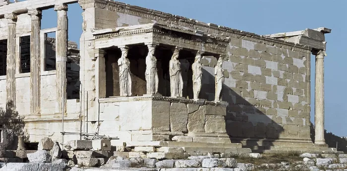 Framed Print : Erechtheion. 421 -414 BC. GREECE. Athens. Acropolis. Erechtheum or Erecththeion. Classical Greek art. Architecture. AISA / Everett Collection**US SALES ONLY** Framed Print : Erechtheion. 421 -414 BC. GREECE. Athens. Acropolis. Erechtheum or Erecththeion. Classical Greek art. Architecture. AISA / Everett Collection**US SALES ONLY**