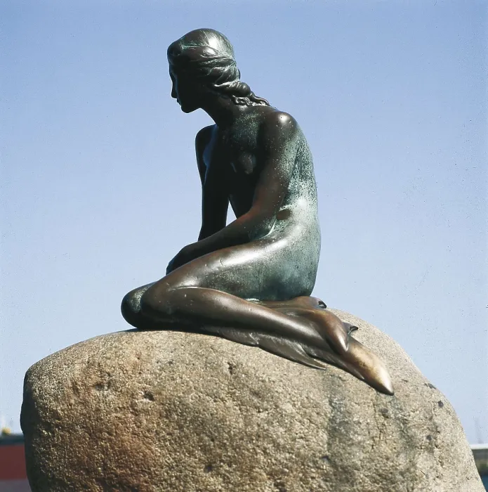 Framed Print : ERIKSEN, Edvard (1876-1959). The Little Mermaid. 1913. DENMARK. Copenhagen. Naturalism. Sculpture on bronze. AISA / Everett Collection - Image may have fine art copyright