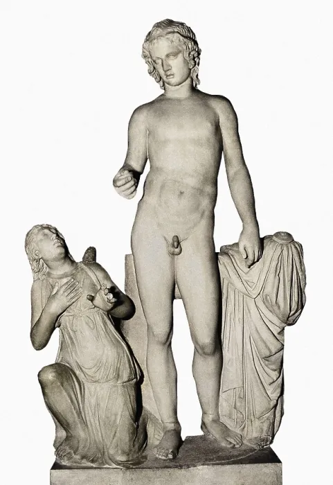 Framed Print : Eros and Psyche. 2nd c. Roman art. Early Empire. Sculpture on marble. FRANCE. Paris. Louvre Museum. Proc: ITALY. AISA / Everett Collection**US SALES ONLY**